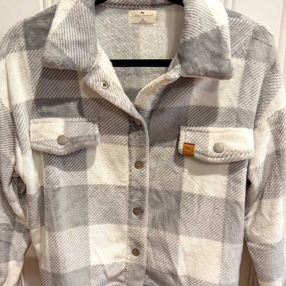 Simply Southern Cropped Fleece Shacket